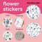 Incraftables Self Adhesive Flower Stickers for Kids (80pcs). Natural Flower Stickers for Scrapbooking. Large &#x26; Small Flower Stickers for Water Bottles. Transparent Spring Floral Decals for Crafts